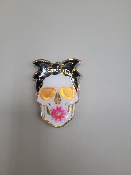 Skeleton Bandana Badge Face