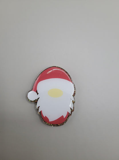 Santa Gnome Badge Face