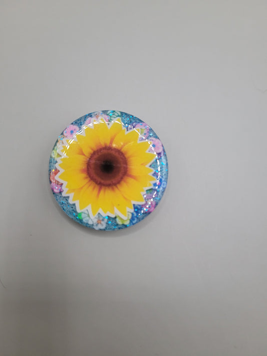 Sunflower Badge Face