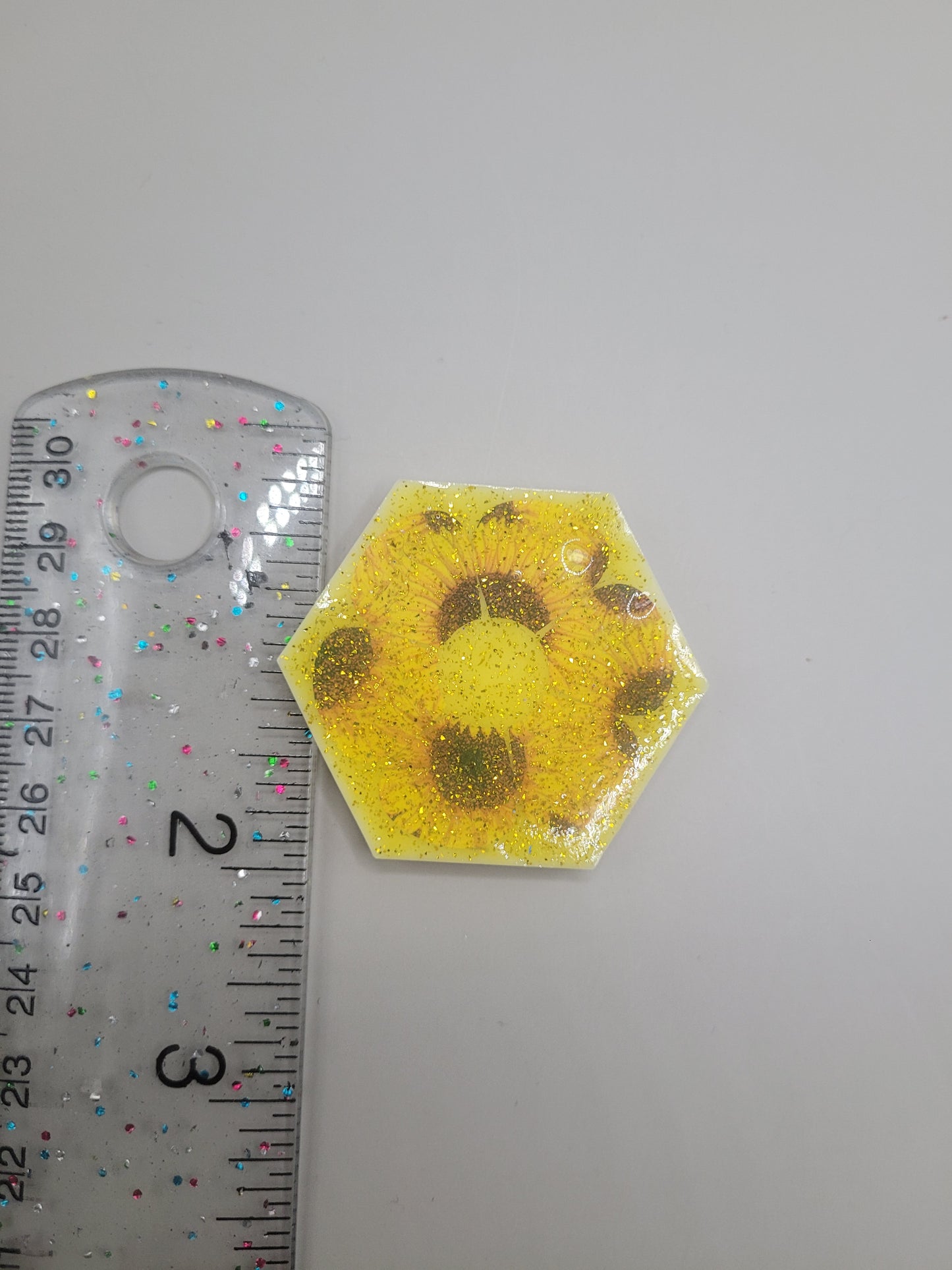 Yellow Sunflower Badge Face