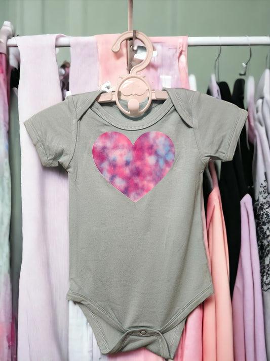 Mint Heart Onesie