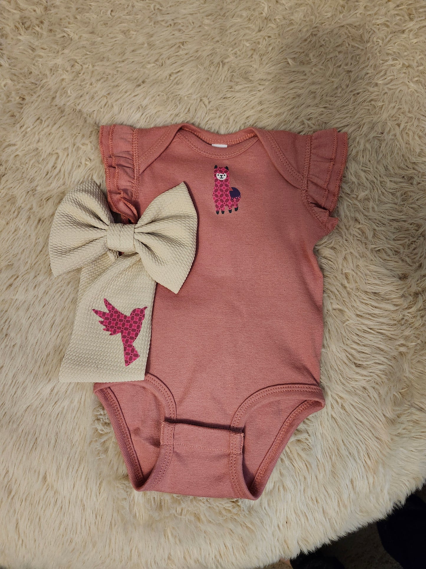 Boho Pink Onzie and Bow