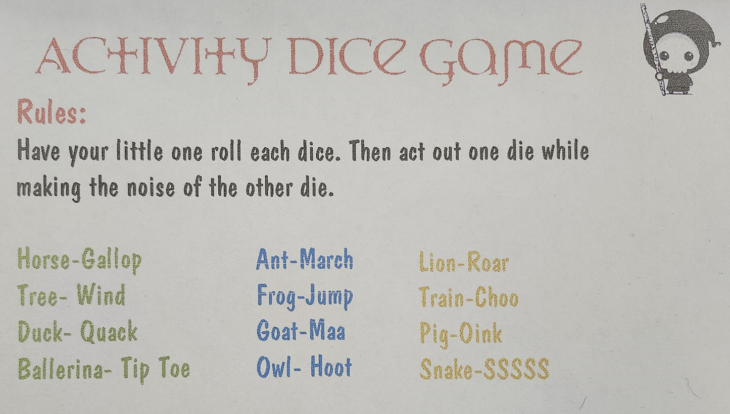 Activity Dice Game