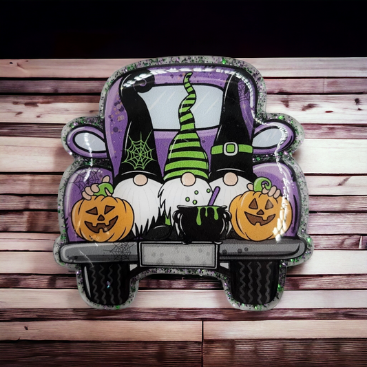 Spooky Truck Gnomes Badge Face